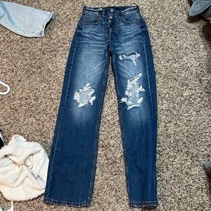 long dark blue flare jeans size:00